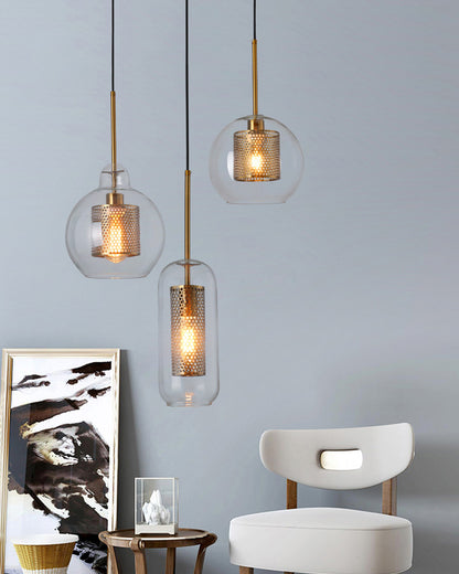 WOMO Elegant Round/Cylinder Glass Pendant Light-WM2095