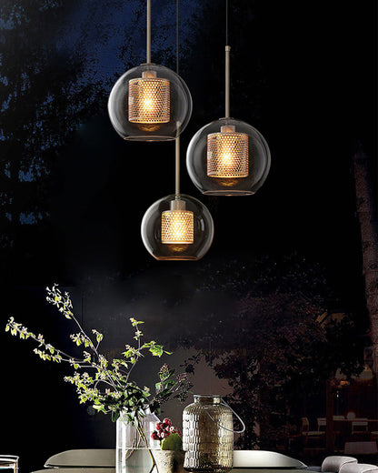 WOMO Elegant Round/Cylinder Glass Pendant Light-WM2095