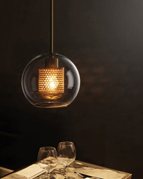 WOMO Elegant Round/Cylinder Glass Pendant Light-WM2095