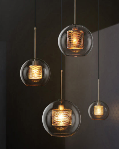 WOMO Elegant Round/Cylinder Glass Pendant Light-WM2095