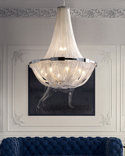 WOMO Silver Chain Empire Chandelier-WM2096