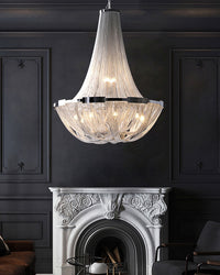 WOMO Tassel Silver Empire Chandelier-WM2096