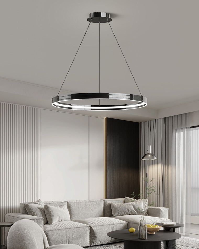 WOMO Black Circular Led Chandelier-WM2297