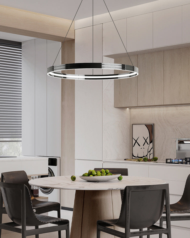 WOMO Black Circular Led Chandelier-WM2297