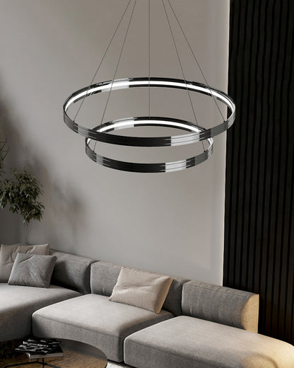 WOMO Black Circular Led Chandelier-WM2297