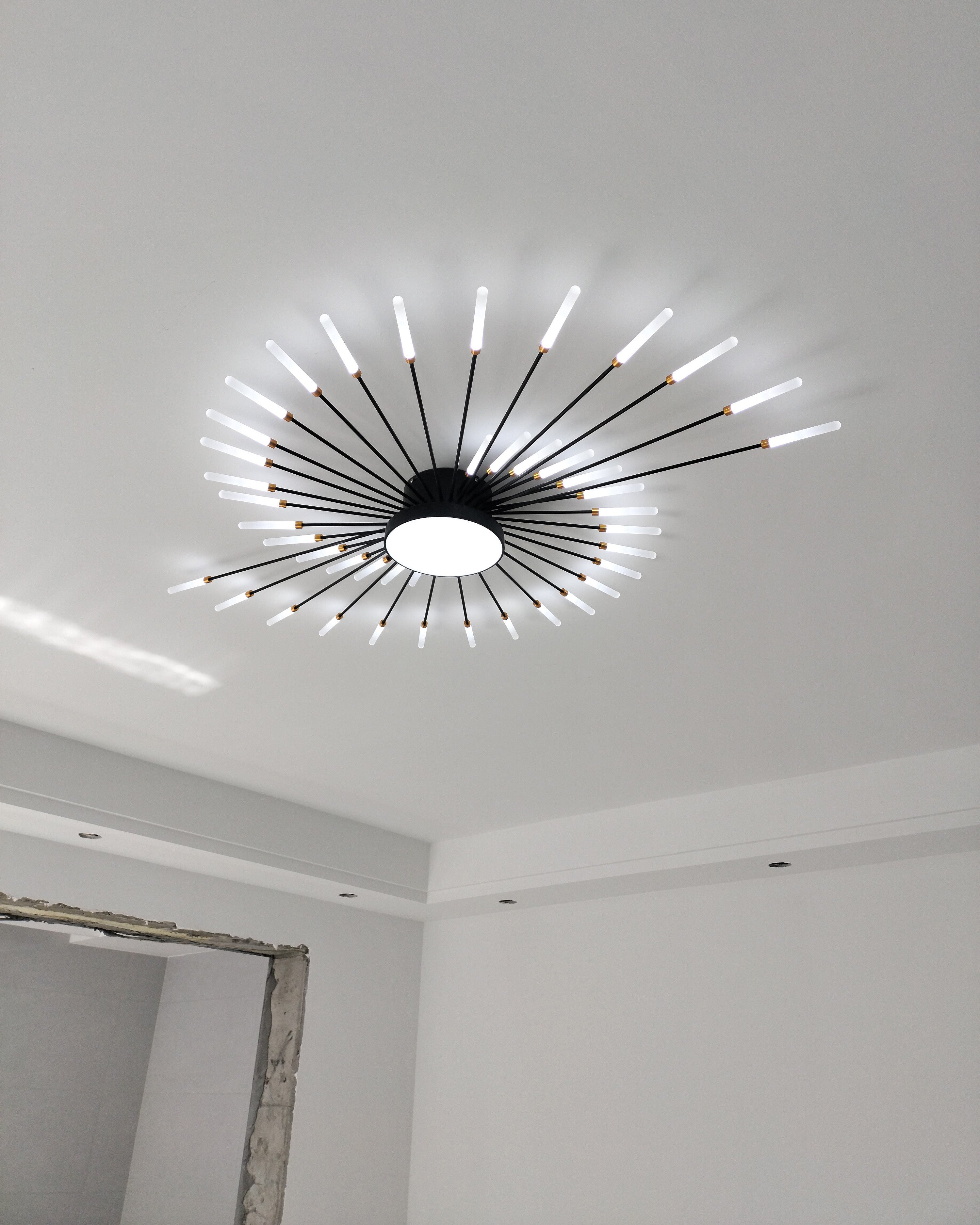 WOMO Firework Sunburst Flush Mount Ceiling Light-WM1001