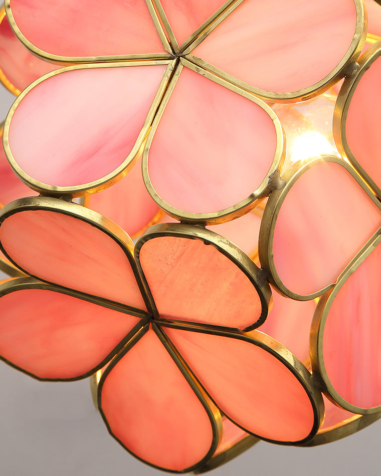 WOMO Cherry Blossom Stained Glass Pendant Light-WM2100