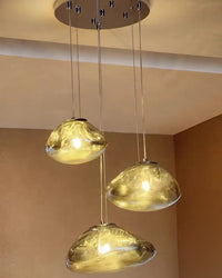 WOMO Cascading Blown Glass Pendant Chandelier-WM2101b