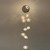 WOMO Cascading Blown Glass Pendant Chandelier-WM2101b