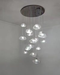 WOMO Cascading Blown Glass Pendant Chandelier-WM2101b