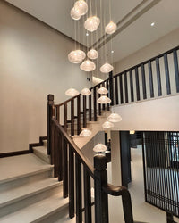 WOMO Cascading Blown Glass Pendant Chandelier-WM2101b
