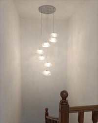 WOMO Cascading Blown Glass Pendant Chandelier-WM2101b