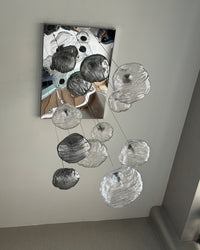 WOMO Cascading Blown Glass Pendant Chandelier-WM2101b