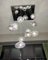 WOMO Cascading Blown Glass Pendant Chandelier-WM2101b