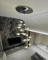 WOMO Cascading Blown Glass Pendant Chandelier-WM2101b