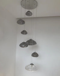 WOMO Cascading Blown Glass Pendant Chandelier-WM2101b