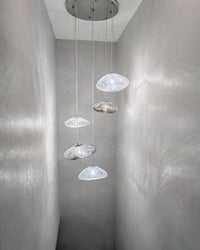 WOMO Cascading Blown Glass Pendant Chandelier-WM2101b