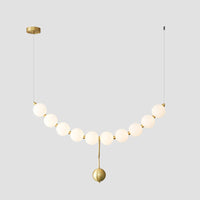 WOMO Pearl Brass Globe Dining Room Chandelier-WM2102b