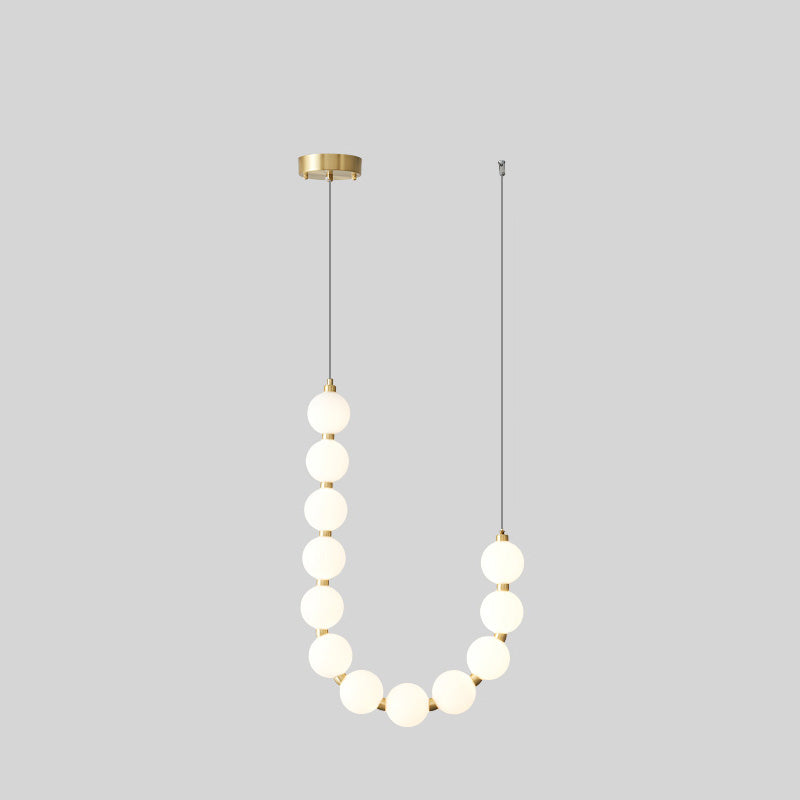 WOMO Pearl Brass Globe Chandelier-WM2102e
