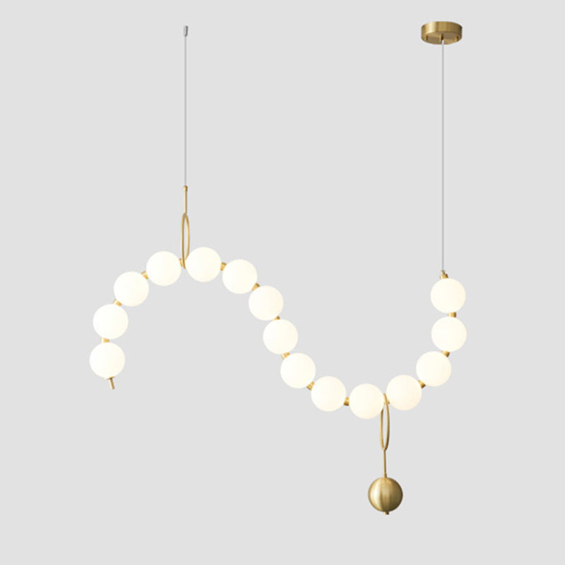 WOMO Pearl Wavy Orb Chandelier-WM2102c