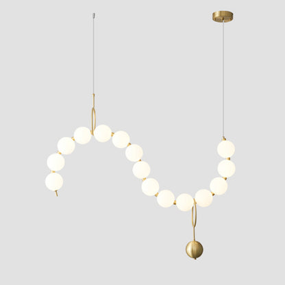 WOMO Pearl Wavy Orb Chandelier-WM2102c