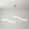 WOMO Pearl Globe Brass Dining Room Chandelier-WM2102d thumbnail