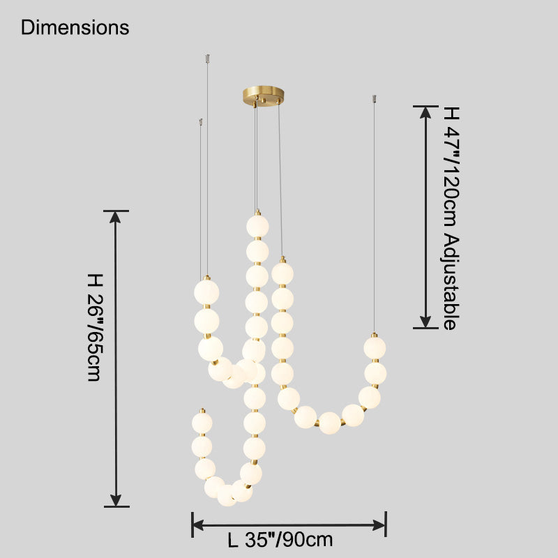 WOMO String Pearl Chandelier-WM2102