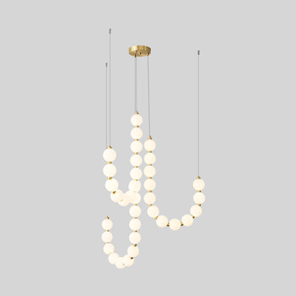 WOMO String Pearl Chandelier-WM2102