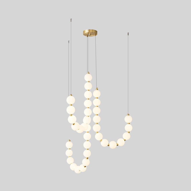 WOMO Pearl Brass Globe Chandelier-WM2102e