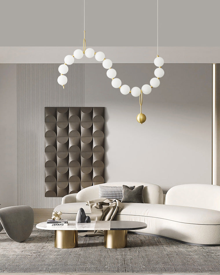 WOMO String Pearl Chandelier-WM2102