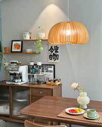 WOMO Pumpkin Wood Pendant Light-WM2105