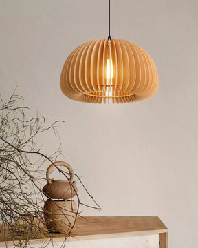 WOMO Pumpkin Wood Pendant Light-WM2105