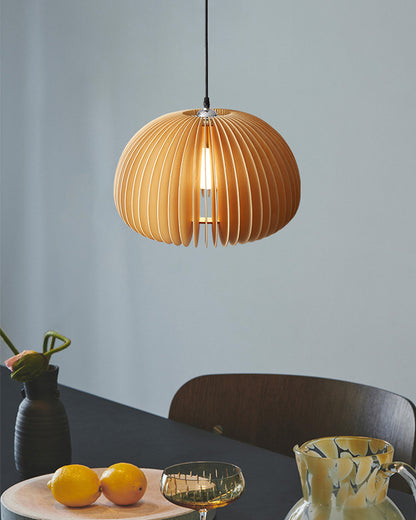 WOMO Pumpkin Wood Pendant Light-WM2105