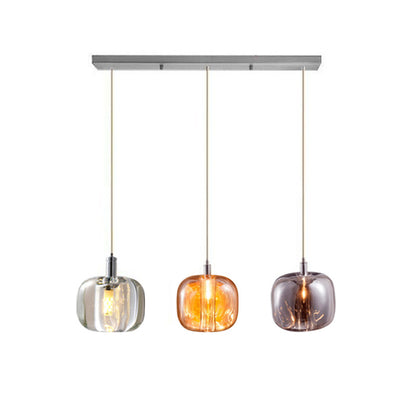 WOMO Colored Glass Multi Pendant Chandelier-WM2111