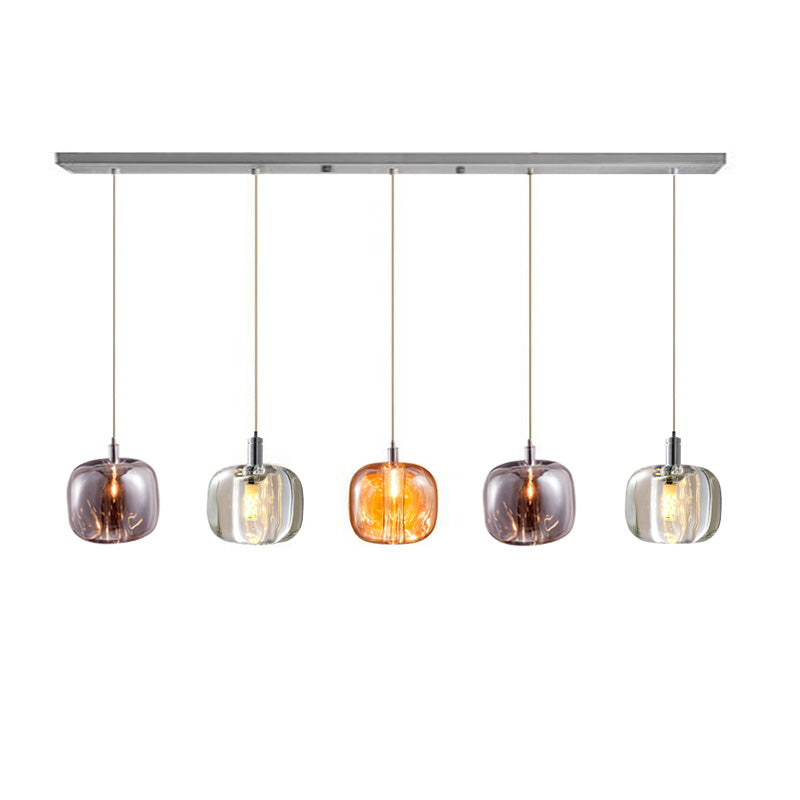 WOMO Colored Glass Multi Pendant Chandelier-WM2111