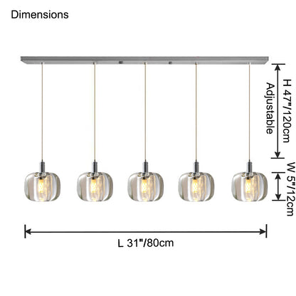 WOMO Colored Glass Multi Pendant Chandelier-WM2111a