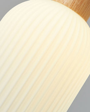 WOMO Ribbed Milk Glass Lantern Pendant Light-WM2115