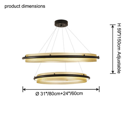 WOMO Tiered Circular Led Chandelier-WM2119b