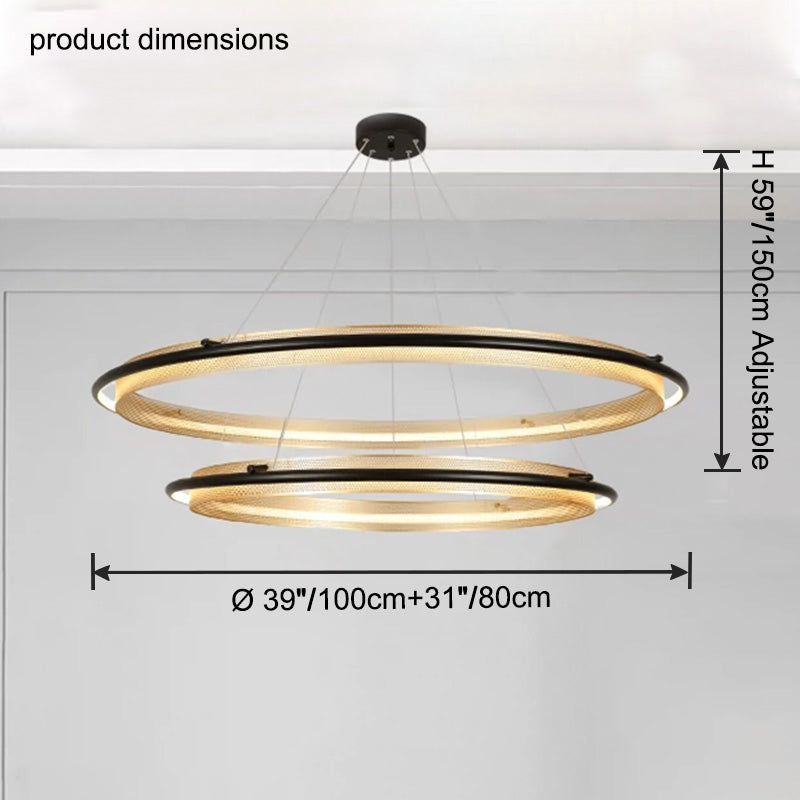 WOMO Tiered Circular Led Chandelier-WM2119b