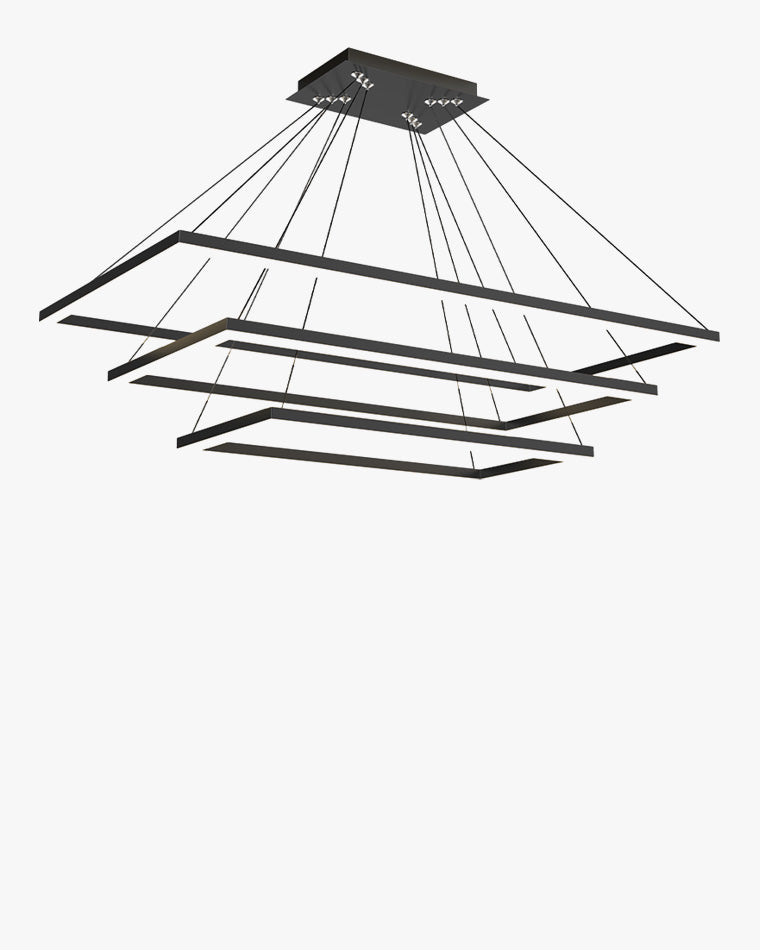 WOMO Tiered Rectangular LED Chandelier-WM2120