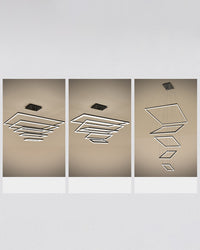 WOMO Tiered Rectangular LED Chandelier-WM2120