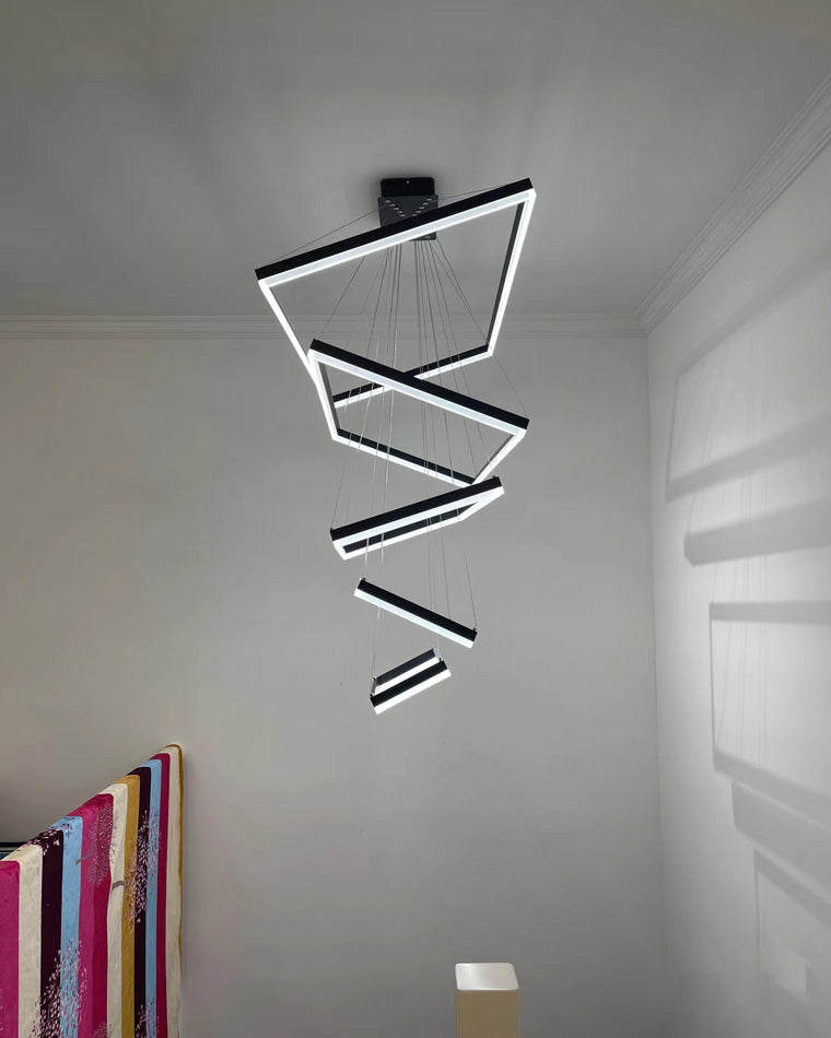 WOMO Tiered Rectangular LED Chandelier-WM2120
