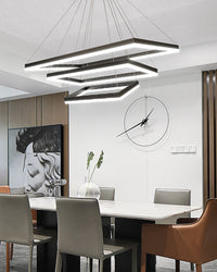 WOMO Tiered Rectangular LED Chandelier-WM2120