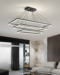 WOMO Tiered Rectangular LED Chandelier-WM2120