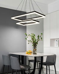 WOMO Tiered Rectangular LED Chandelier-WM2120