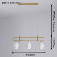 WOMO Ceramic Bud Linear Chandelier-WM2121b