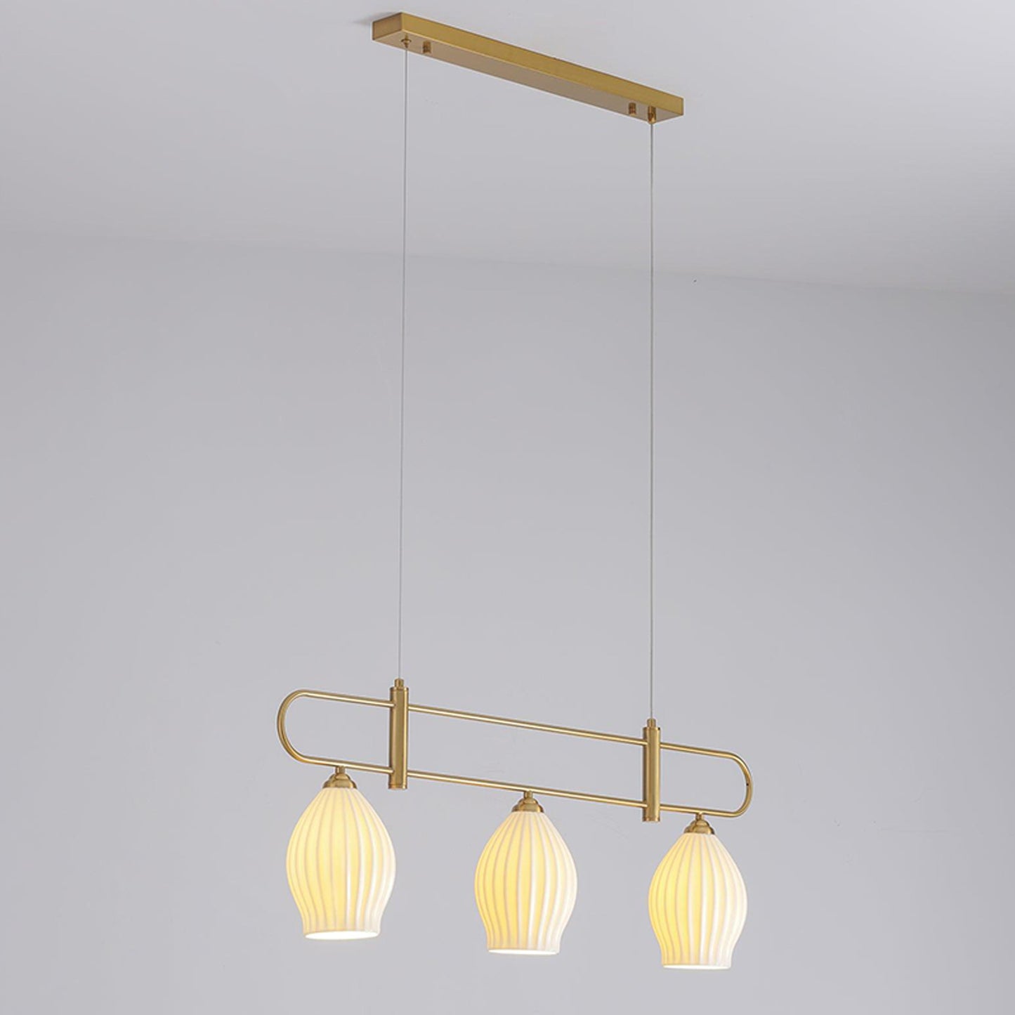 WOMO Linear Fluted Ceramic Chandelier-WM2121b