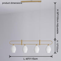 WOMO Ceramic Bud Linear Chandelier-WM2121b
