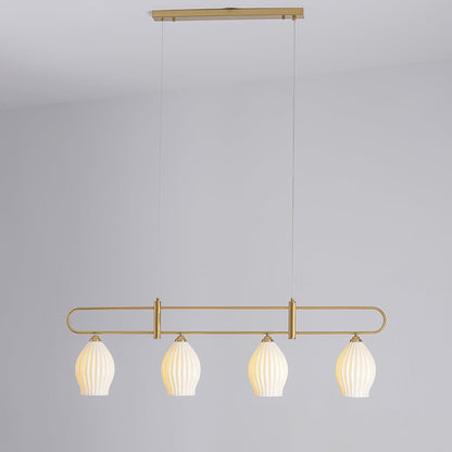 WOMO Linear Fluted Ceramic Chandelier-WM2121b