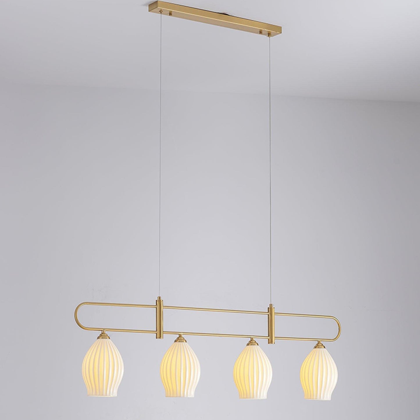 WOMO Linear Fluted Ceramic Chandelier-WM2121b